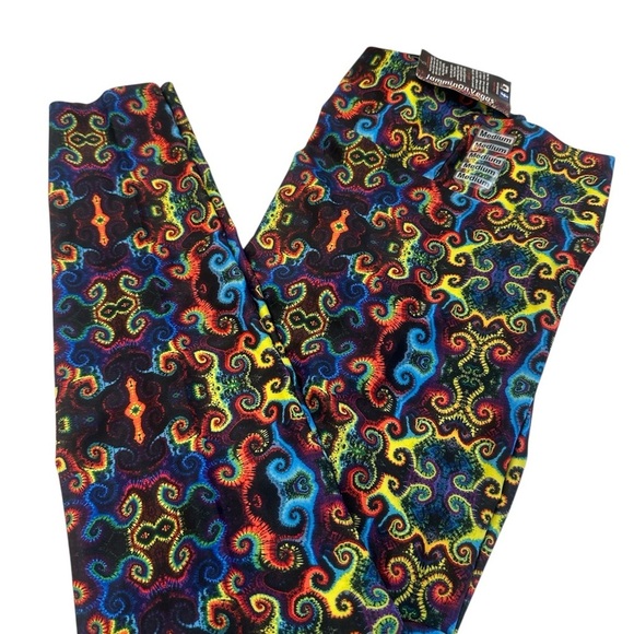 JAMMIN ON Women’s Multi Color Neon Paisley Leggings Size Medium NWT - Picture 3 of 10